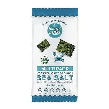 Honest Sea Organic Seaweed Snacks Sea Salt Multipack 6 x 5g